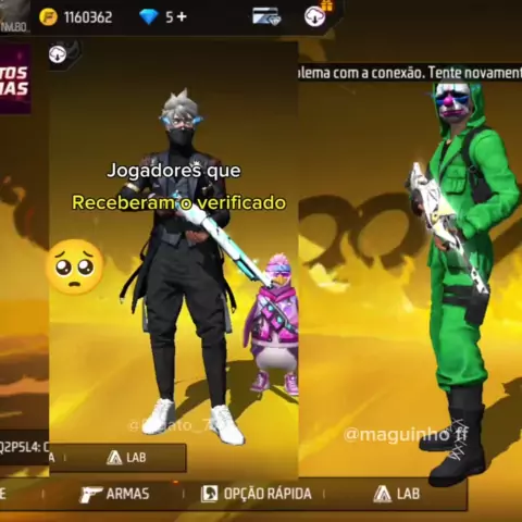 Bug no Free Fire permite jogadores utilizar o V de Verificado no