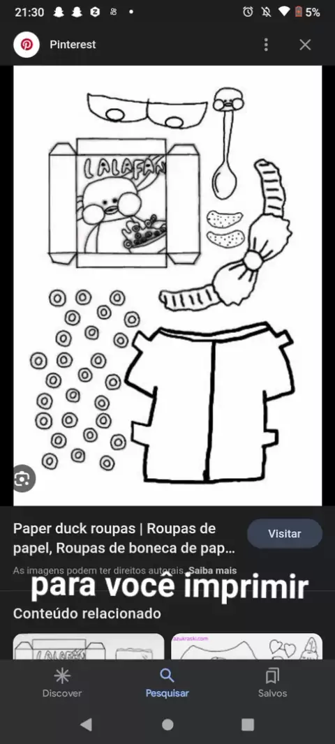 paper duck 🐥 em 2023  Roupas de papel, Roupas de boneca de papel, Modelo  de boneca de papel