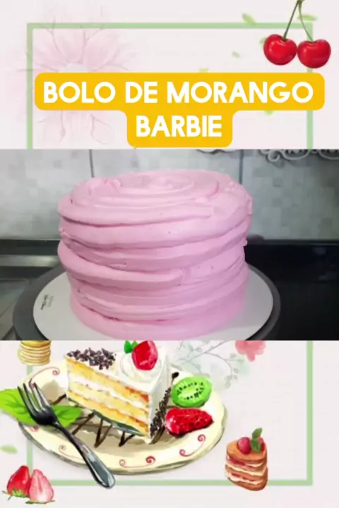 Bolo da barbie morena cacheada