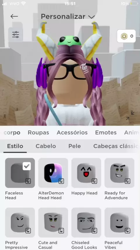 Rosto sem graça - Roblox