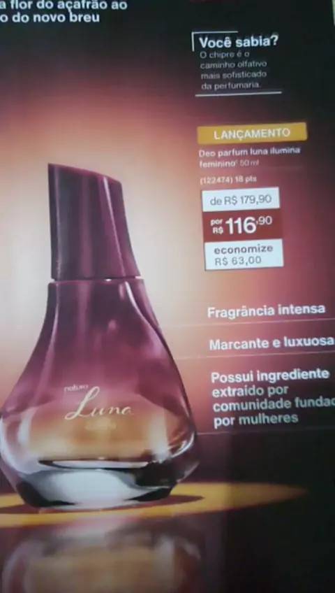 Perfume Feminino Natura Luna Ilumina Deo Parfum - 50 Ml - R$ 179,9