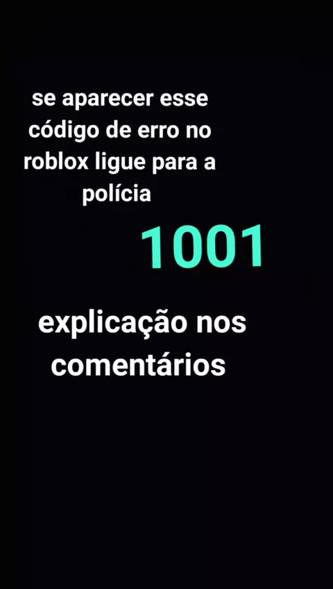 error 1001 roblox significado