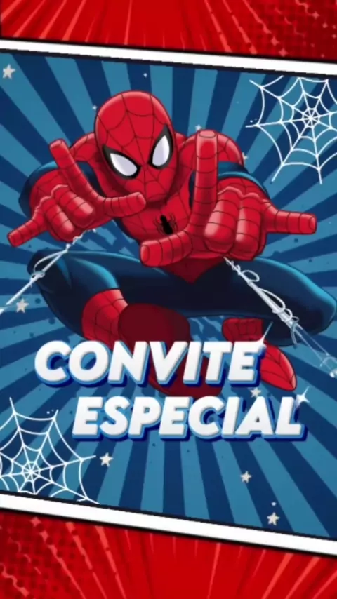 Convite Animado Homem Aranha TKM convites animados 