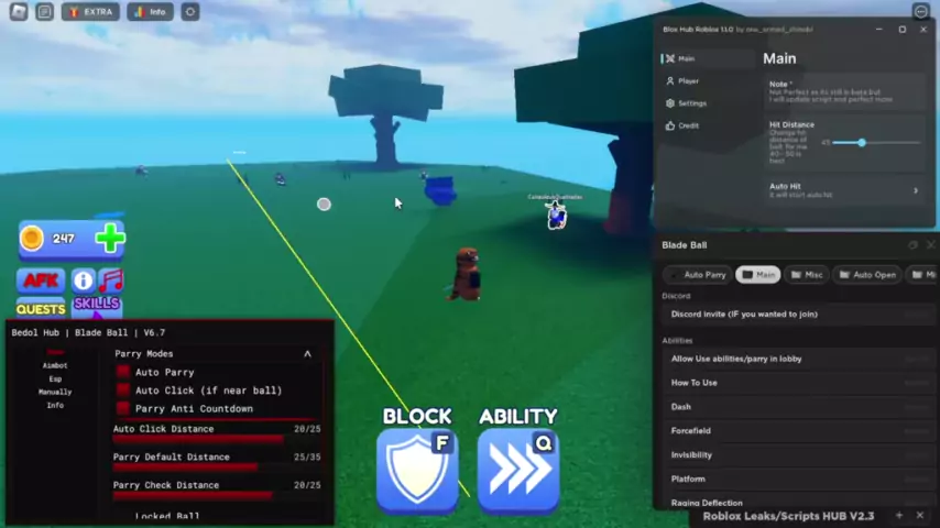 I Used An AUTOCLICKER in (Roblox Blade Ball) 