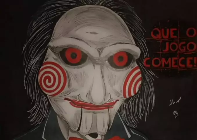 Jogos Mortais SAW Bonecos de Terror Billy e Jigsaw - Arte em