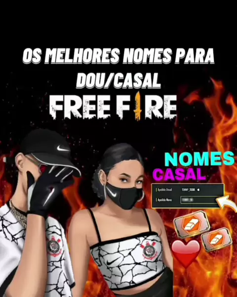 nomes de casais em 2023, pt14👀 #freefire #amor