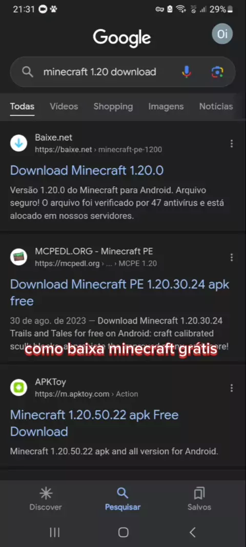 Baixar Minecraft 1.20.30.24 Beta para android