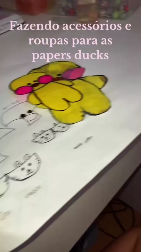 Acessrioszyij2bgduzi paper duck roupa coloridas