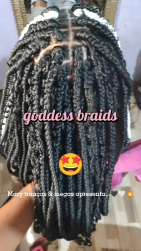 goddess braids! box braids grossas com - Tranças das Marys